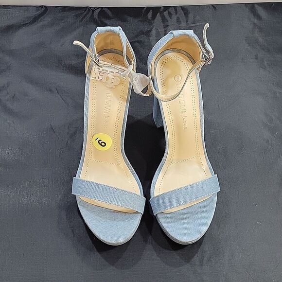 BRAND NEW WILD DIVA LOUNGS BLOCK HIGH HEEL STILETTOS SANDAL - Picture 4 of 15